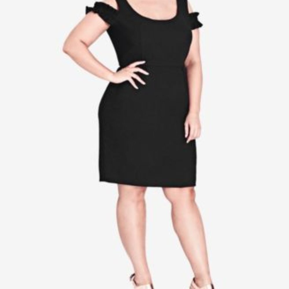 City Chic Black dress called Cute Frill